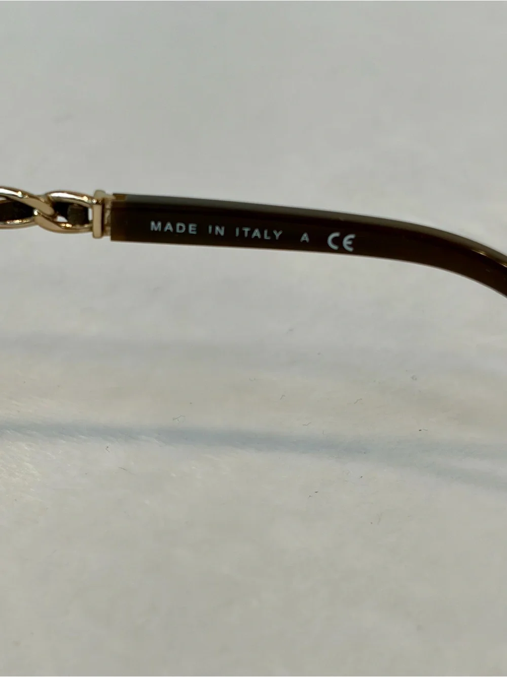 CHANEL Aviator Sunglasses, Brn leather/gold chain temples,CCs, brn gradient lens